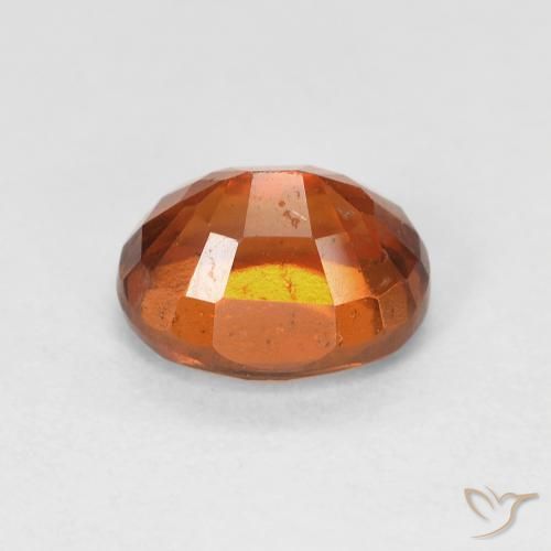 Grenat Hessonite Orange foncé naturelle ovale, 1.76 ct, VS