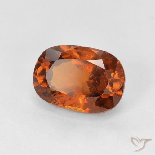 Grenat Hessonite Orange rougeâtre naturelle ovale, 1.94 ct, VS
