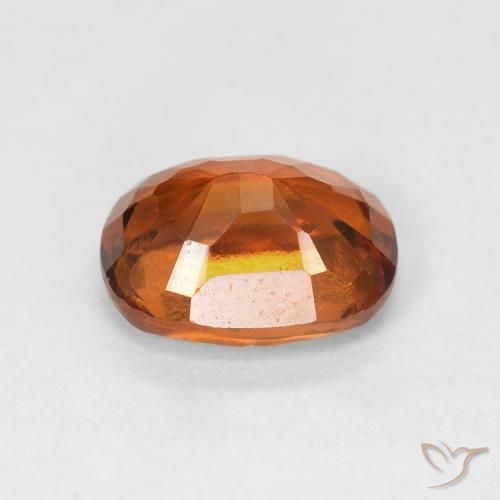 Grenat Hessonite Orange rougeâtre naturelle ovale, 1.94 ct, VS