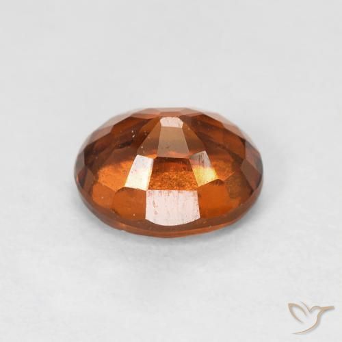 Grenat Hessonite Orange rougeâtre naturelle ovale, 1.29 ct, VS
