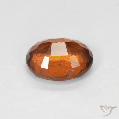 Grenat Hessonite Medium Dark-Orange naturelle ovale, 1.67 ct, VS