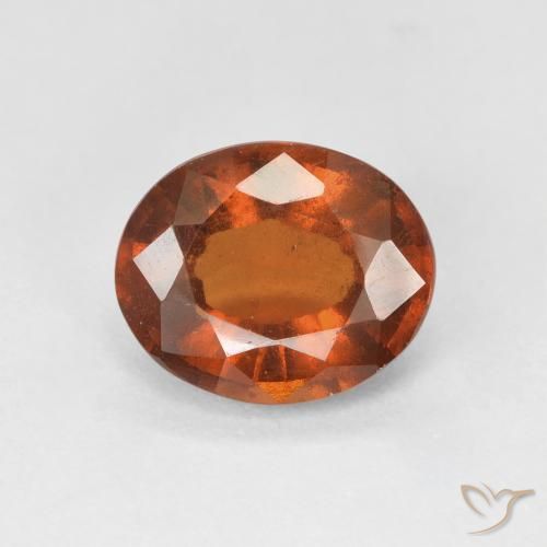 2.69ct Naturel Medium Dark-Orange Grenat Hessonite, ovale, VS