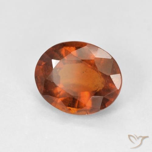 Grenat Hessonite Medium Dark-Orange naturelle ovale, 2.69 ct, VS