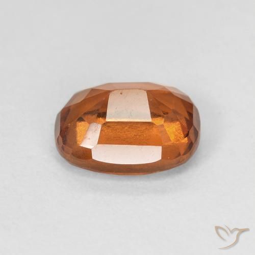 Grenat Hessonite Medium Dark-Orange naturelle Coussin, 1.83 ct, VVS-VS