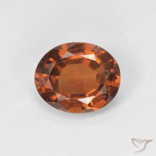 Grenat Hessonite Orange moyen naturelle ovale, 1.42 ct, VVS-VS