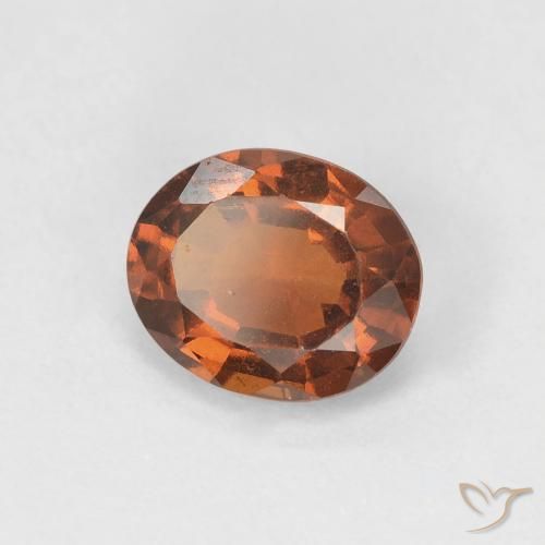 Grenat Hessonite Orange moyen naturelle ovale, 1.42 ct, VVS-VS