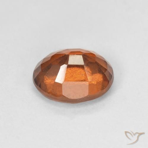 Grenat Hessonite Ambre orange naturelle ovale, 1.72 ct, VVS-VS