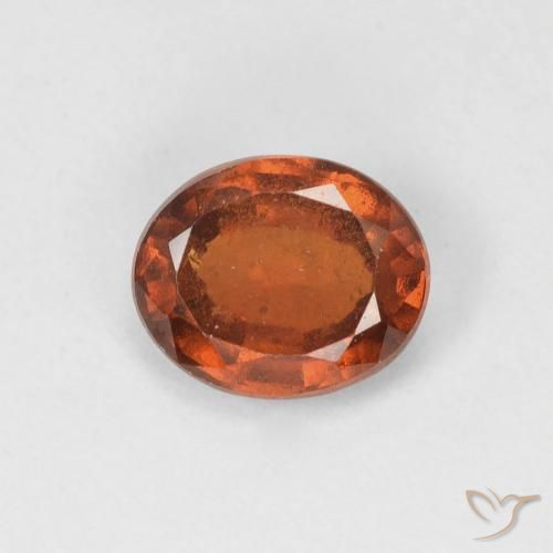 1.36ct Naturel Orange rougeâtre Grenat Hessonite, ovale, VVS-VS