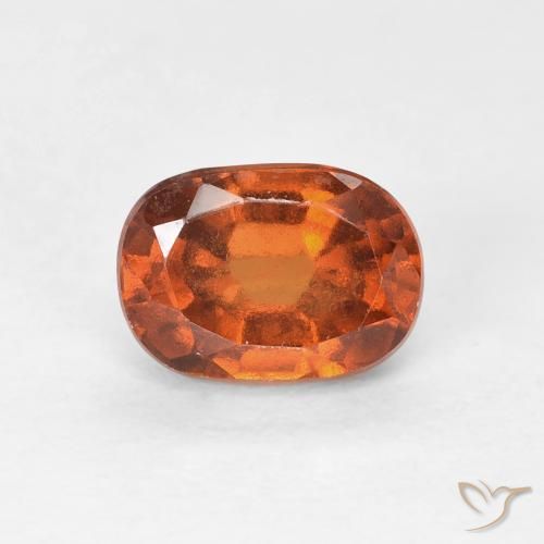 1.29ct Naturel Medium Dark-Orange Grenat Hessonite, Coussin, VVS-VS