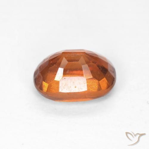 Grenat Hessonite Medium Dark-Orange naturelle Coussin, 1.29 ct, VVS-VS