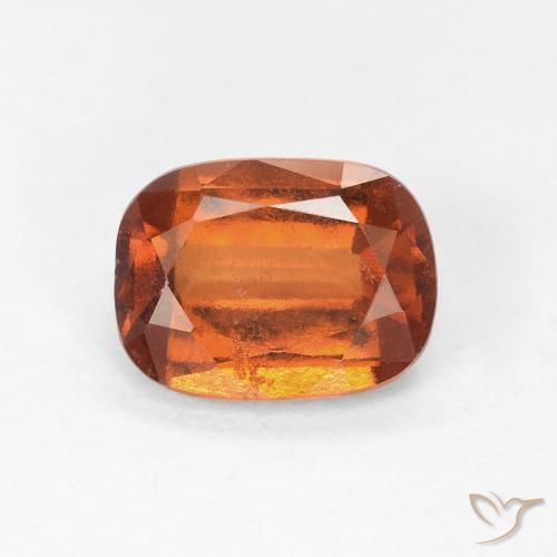 1.68ct Naturel Medium Dark-Orange Grenat Hessonite, Coussin, VS