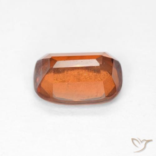 Grenat Hessonite Medium Dark-Orange naturelle Coussin, 1.68 ct, VS