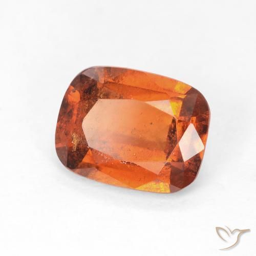 Grenat Hessonite Orange rougeâtre naturelle Coussin, 2.35 ct, VS-SI