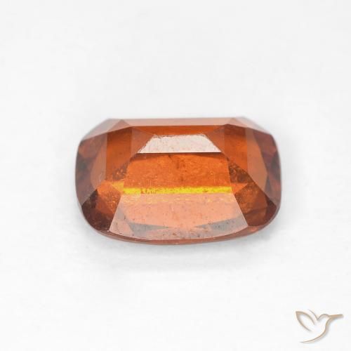 Grenat Hessonite Orange rougeâtre naturelle Coussin, 2.35 ct, VS-SI