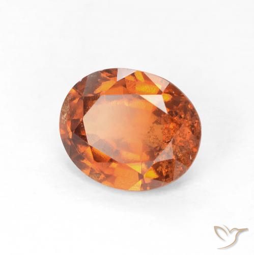 Grenat Hessonite Orange foncé naturelle ovale, 1.46 ct, VS-SI