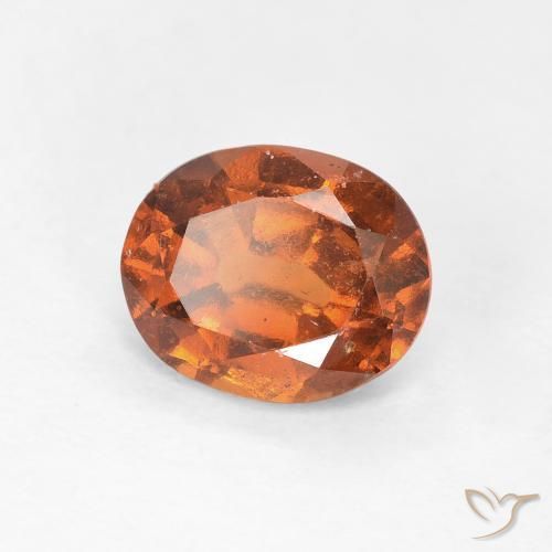Grenat Hessonite Orange foncé naturelle ovale, 1.51 ct, VS