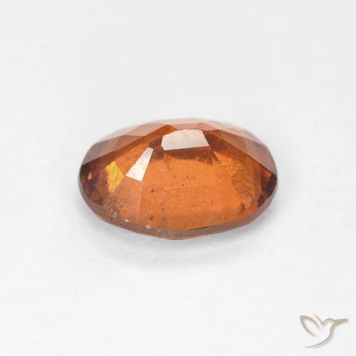 Grenat Hessonite Orange foncé naturelle ovale, 1.51 ct, VS