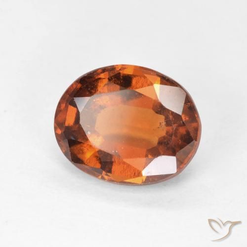Grenat Hessonite Orange foncé naturelle ovale, 2.84 ct, VS