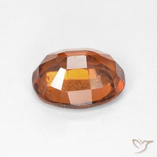 Grenat Hessonite Orange foncé naturelle ovale, 2.84 ct, VS