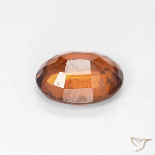 Grenat Hessonite Medium Dark-Orange naturelle ovale, 1.42 ct, VVS-VS