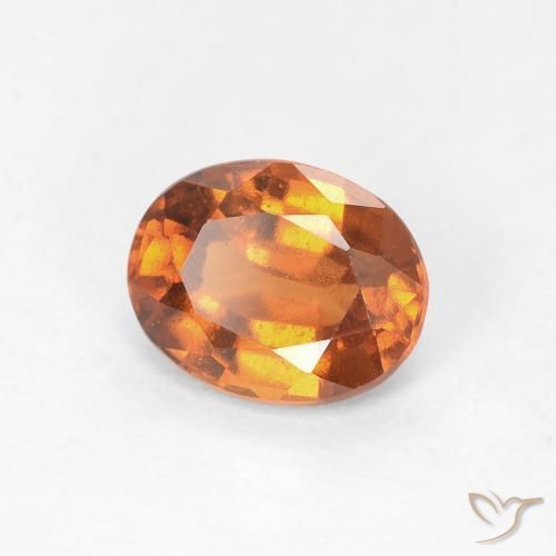 Grenat Hessonite Orange moyen naturelle ovale, 0.99 ct, VVS-VS