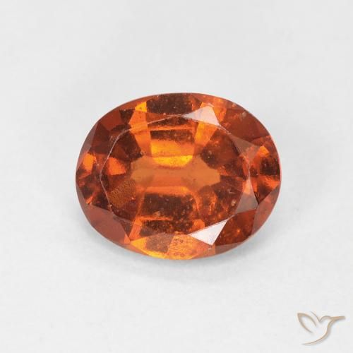 1.48ct Naturel Orange foncé Grenat Hessonite, ovale, VS