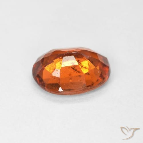 Grenat Hessonite Medium Dark-Orange naturelle ovale, 1.39 ct, VS