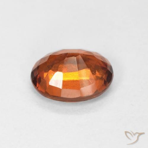 Grenat Hessonite Orange rougeâtre naturelle ovale, 1.03 ct, VS