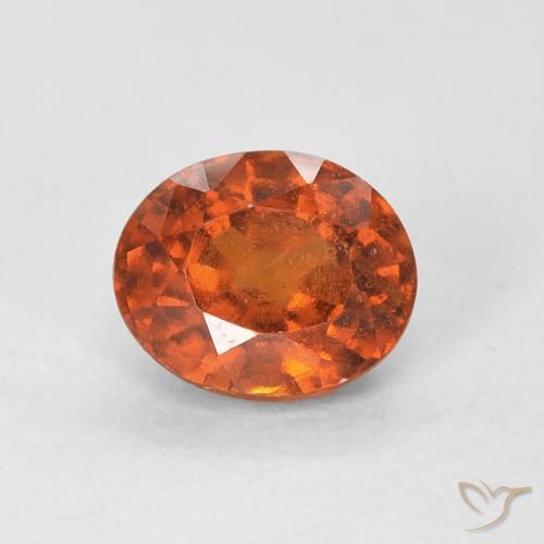 Grenat Hessonite Orange chaud naturelle ovale, 0.78 ct, VS