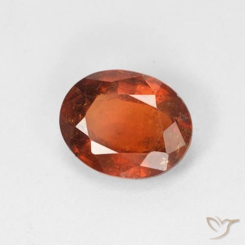 Grenat Hessonite Orange chaud naturelle ovale, 2.44 ct, VS