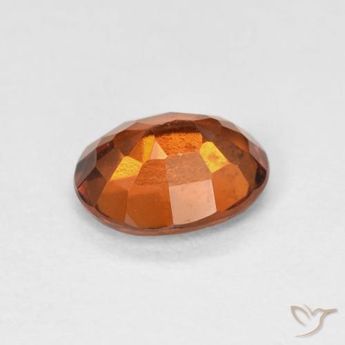 Grenat Hessonite Orange foncé naturelle ovale, 1.62 ct, VVS-VS