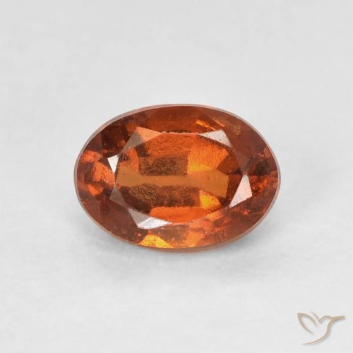 1.16ct Naturel Orange rougeâtre Grenat Hessonite, ovale, VVS-VS