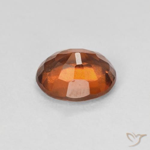 Grenat Hessonite Ambre orange naturelle ovale, 1.51 ct, VVS-VS