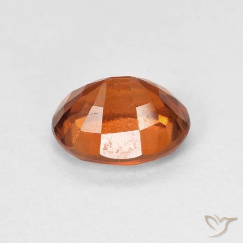 Grenat Hessonite Orange foncé naturelle ovale, 1.51 ct, VVS-VS