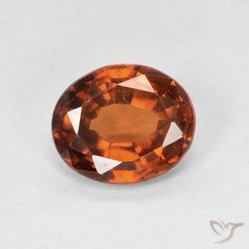 1.70ct Naturel Orange rougeâtre Grenat Hessonite, ovale, VVS-VS