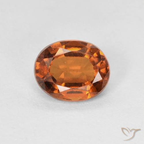 1.22ct Naturel Orange rougeâtre Grenat Hessonite, ovale, VVS-VS