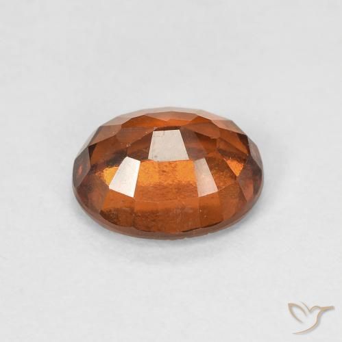 Grenat Hessonite Orange foncé naturelle ovale, 1.56 ct, VVS-VS