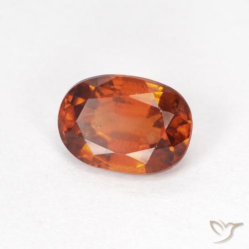 1.09ct Naturel Orange rougeâtre Grenat Hessonite, ovale, VS