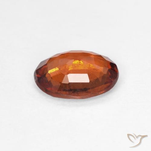 Grenat Hessonite Orange foncé naturelle ovale, 1.22 ct, VS