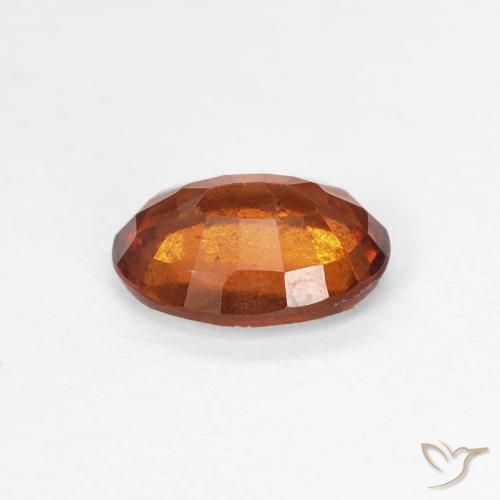Grenat Hessonite Medium Dark-Orange naturelle ovale, 1.35 ct, VS