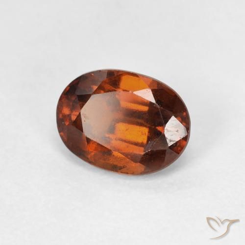 Grenat Hessonite Orange moyen naturelle ovale, 1.53 ct, VVS-VS