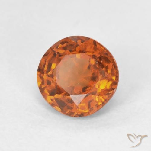 Grenat Hessonite Medium Dark-Orange naturelle Tour, 0.95 ct, VVS-VS