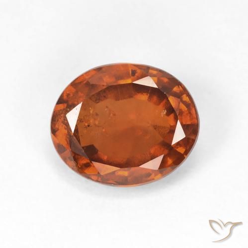 2.32ct Naturel Ambre orange Grenat Hessonite, ovale, VS
