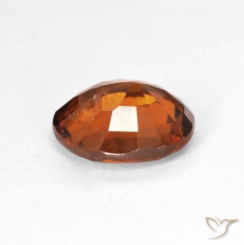 Grenat Hessonite Ambre orange naturelle ovale, 2.32 ct, VS