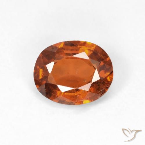 0.92ct Naturel Medium Dark-Orange Grenat Hessonite, ovale, VS