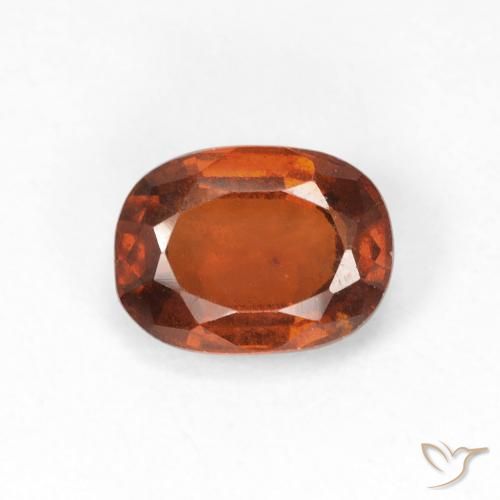 Grenat Hessonite Ambre orange naturelle ovale, 1.69 ct, VS