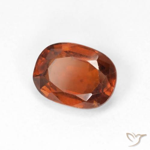 Grenat Hessonite Ambre orange naturelle ovale, 1.69 ct, VS