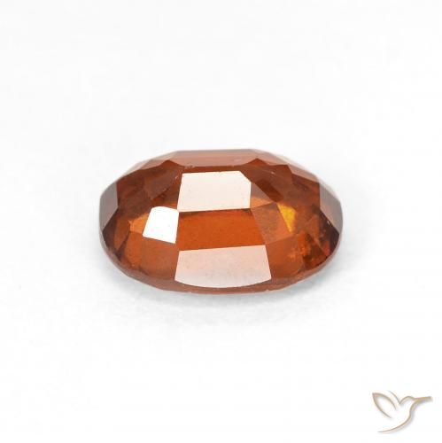 Grenat Hessonite Ambre orange naturelle ovale, 1.69 ct, VS