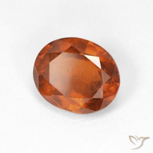 Grenat Hessonite Medium Dark-Orange naturelle ovale, 2.15 ct, VS