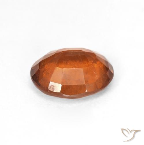 Grenat Hessonite Medium Dark-Orange naturelle ovale, 2.15 ct, VS